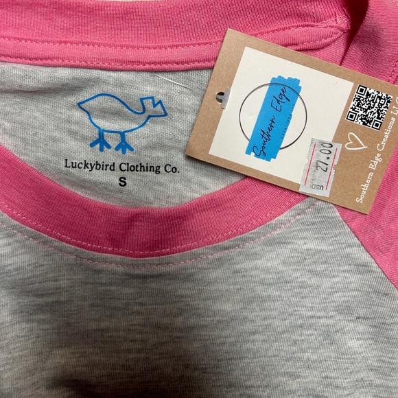 Luckybird ~ Small ~ Red/Pink/Grey ~ Valentine’s/ Love/ Hearts Shirt ~ New W/Tags - Picture 9 of 9